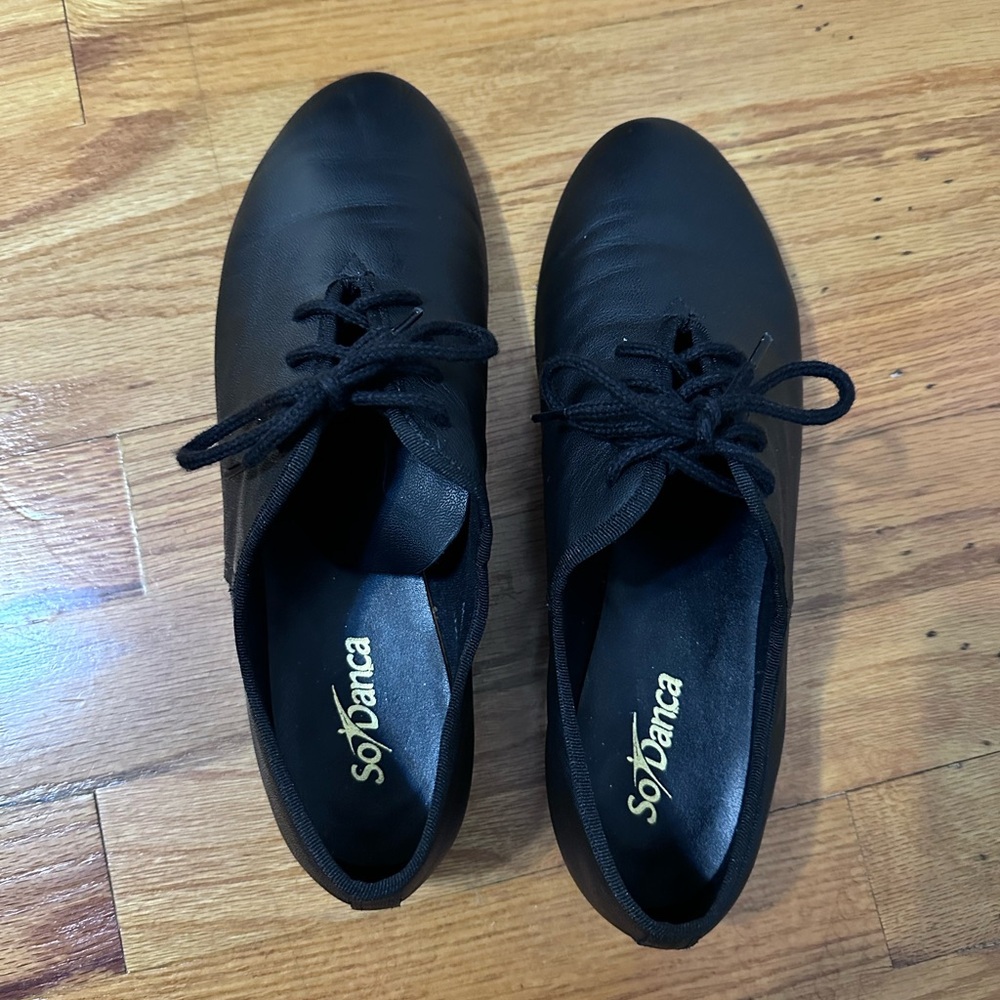 So Danca Black Lace-Up Flats